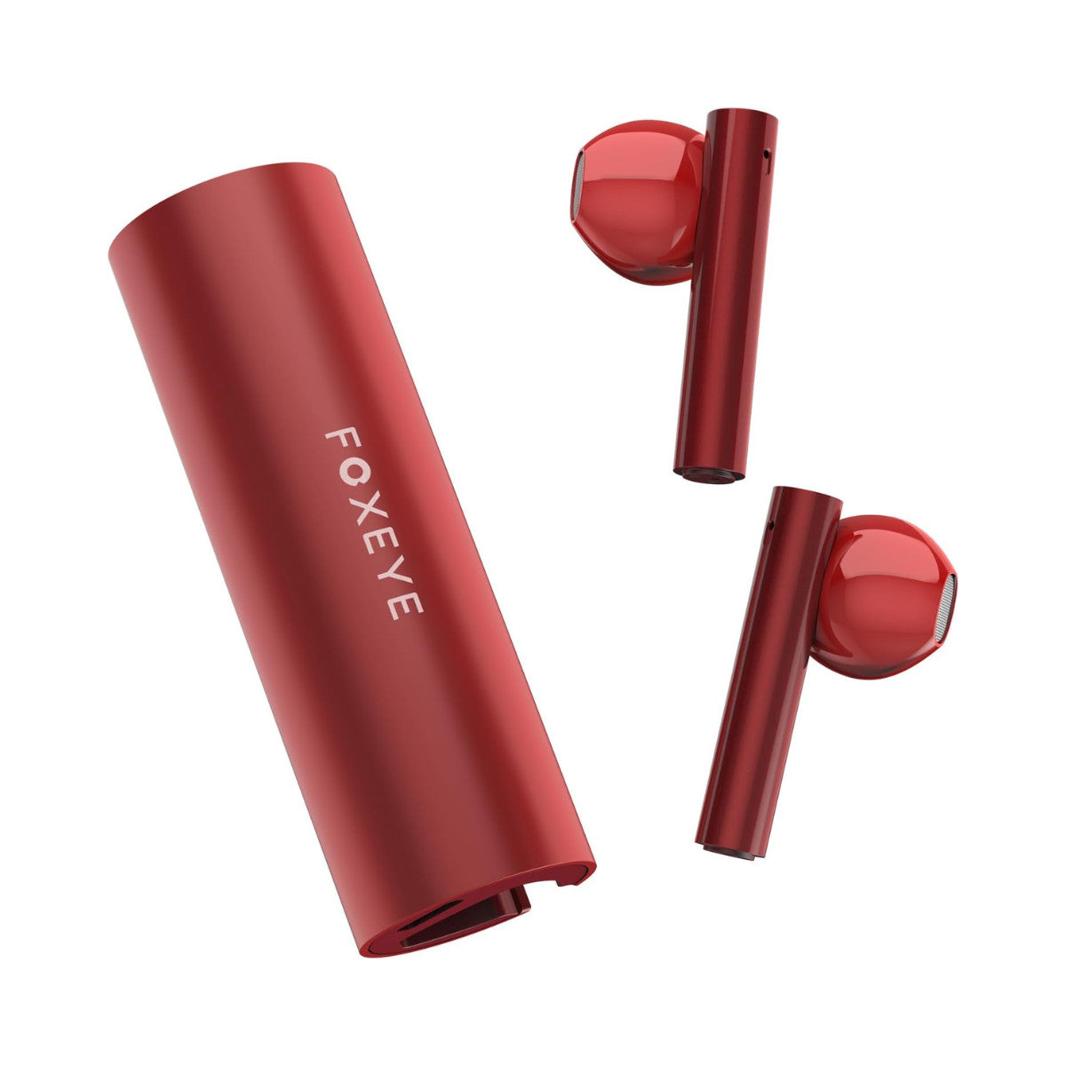 Foxeye S8000 Wireless Earbuds Bluetooth 5.4 Noise Cancelling – Luxury Red