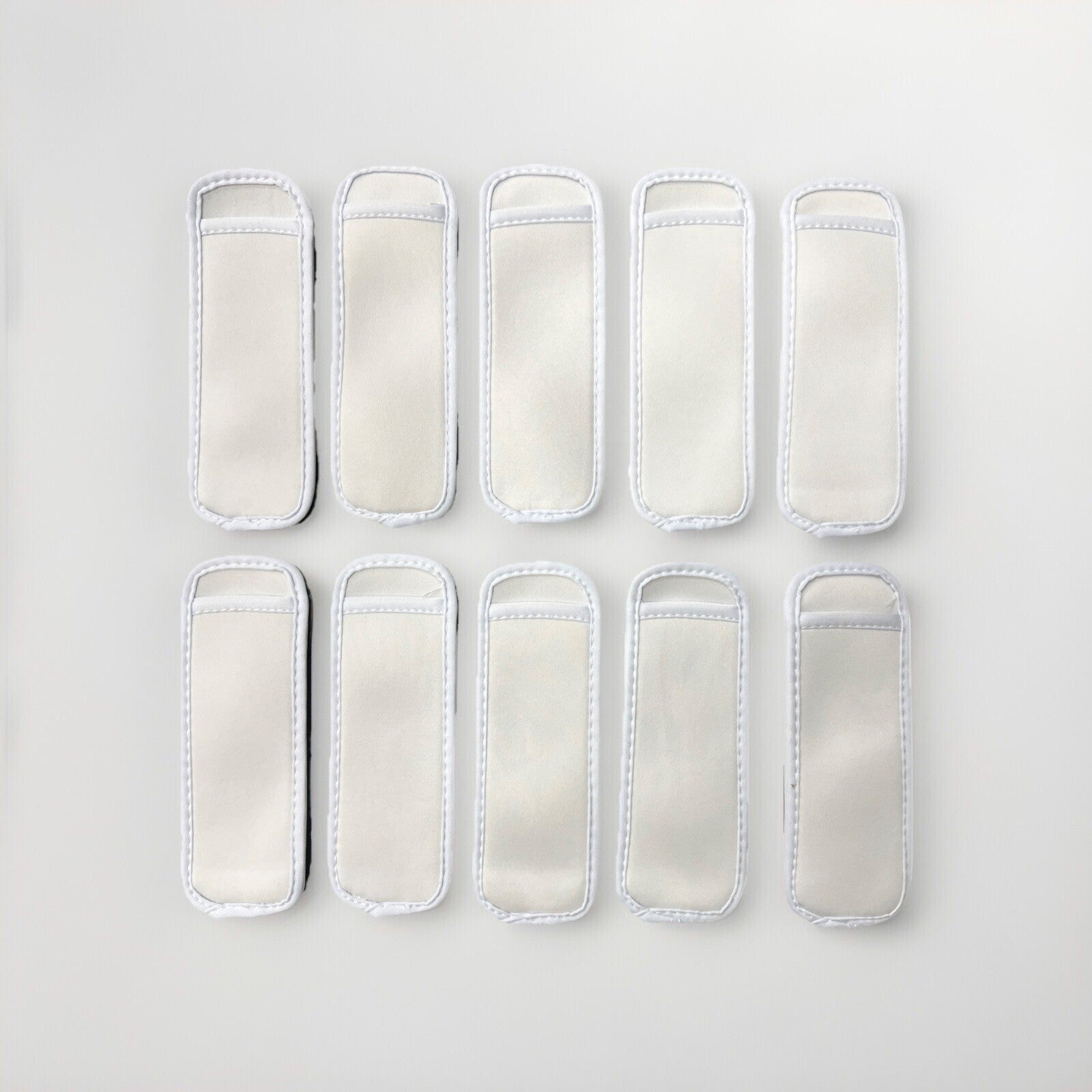 10 Pack Sublimation Blanks White Sleeves Popsicle Holder Bags