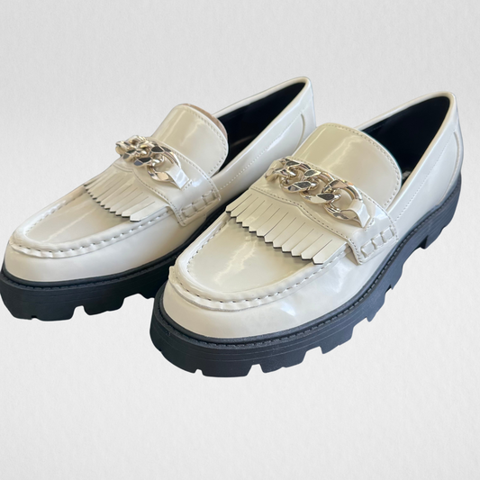 Nine West Women’s Slip-On Round Toe Casual Loafers Off-White | Size 11