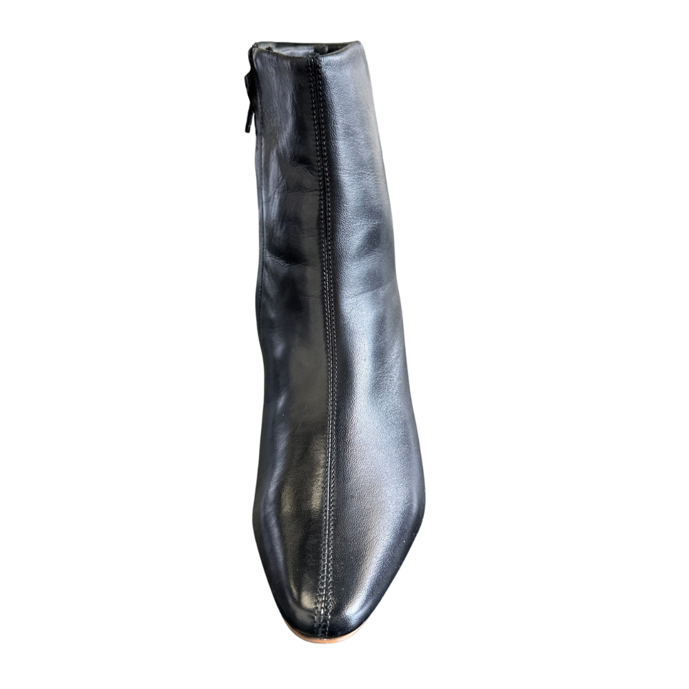 Journee Collection Hydra - Genuine Leather Bootie, Black - Size 9