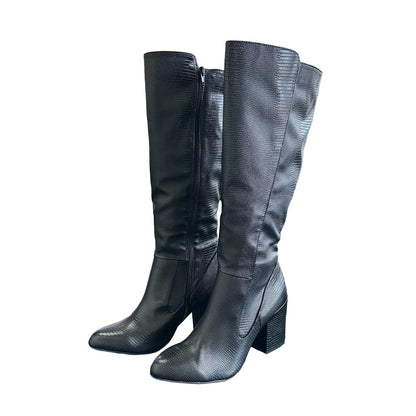 Journee Collection Womens Tavia Tru Comfort Foam Block Heel Knee High Boots - 9