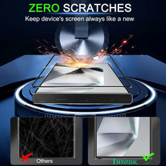 IMBZBK 3 Pack Tempered Glass Screen & Camera Protector for Samsung Galaxy S24 Ul