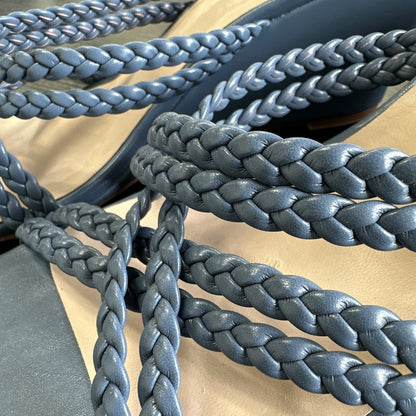 Journee Collection Women's BAYLEN Wedge Sandals Sandals in Light Blue - Size 11