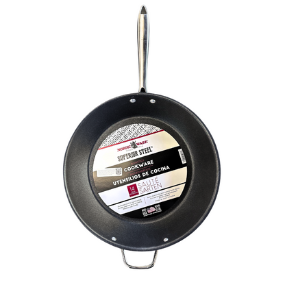 Nordic Ware 14" Superior Steel Sauté Pan Nonstick Heavy-Duty NSF Certified USA