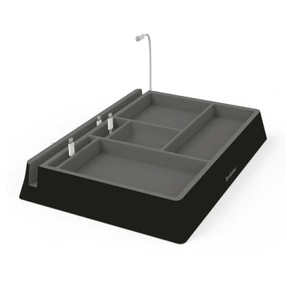 Brookstone Tech Valet Charging Organizer with Docking for Devices and Cables
