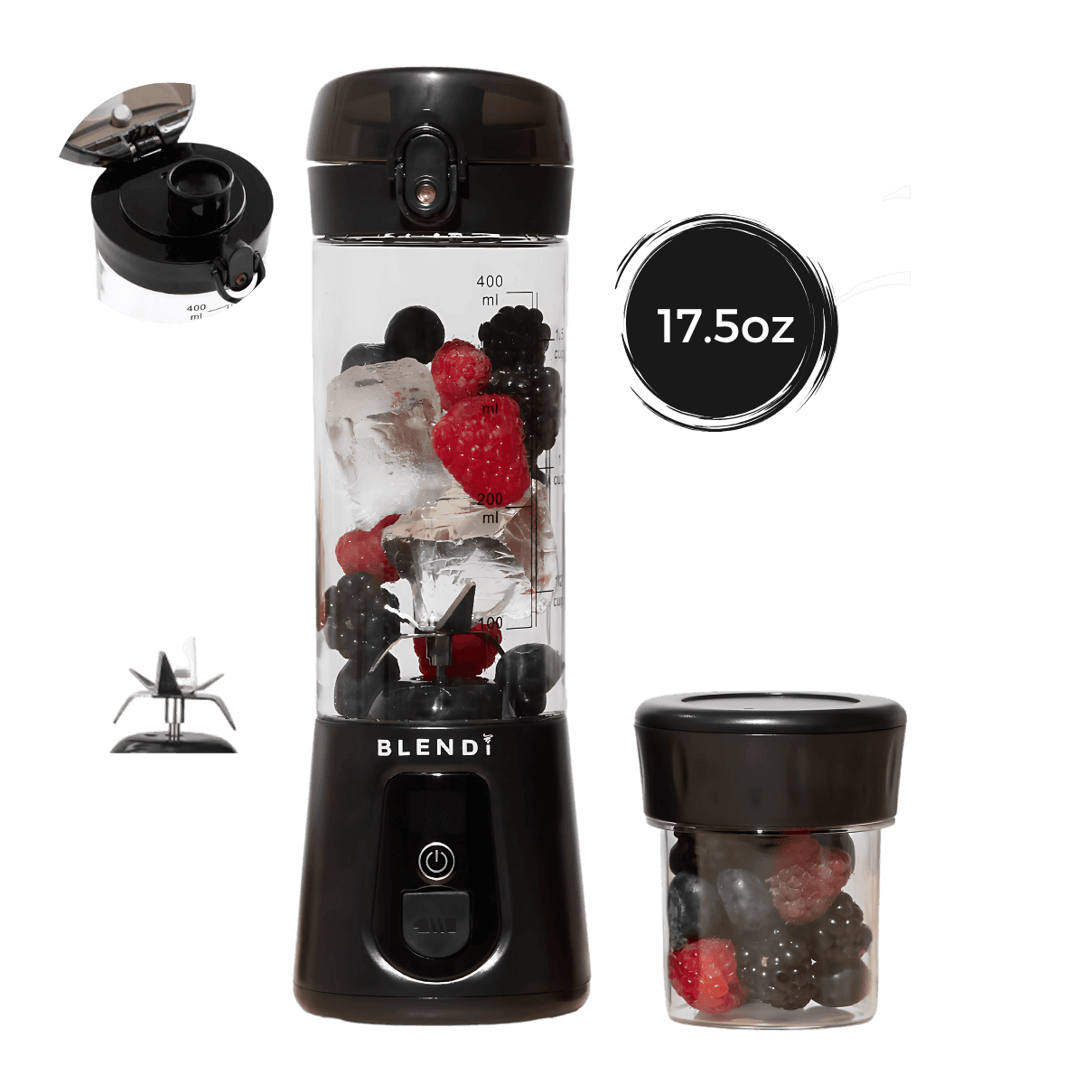 BLENDi Pro+ Ice Crushing Portable Blender, 17 oz USB-C