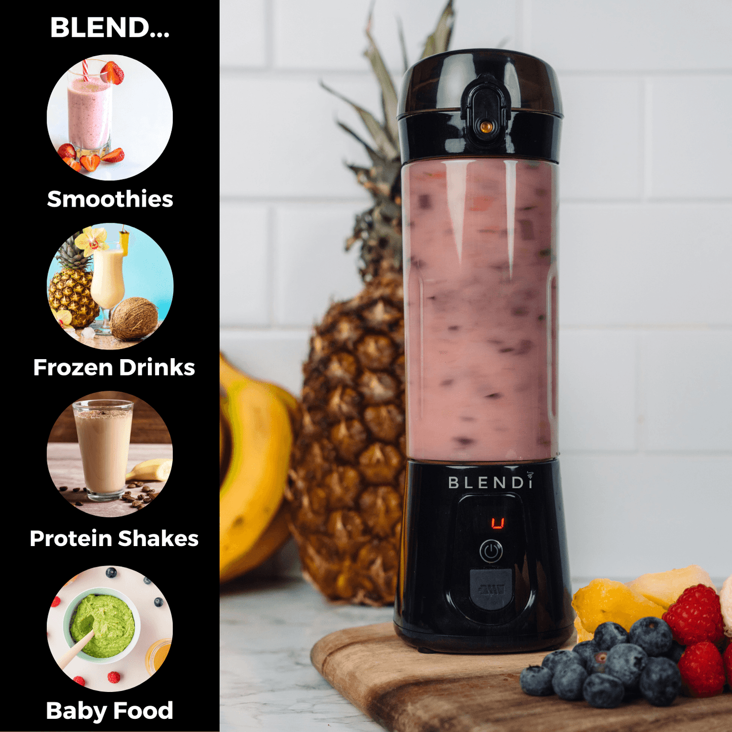 BLENDi Pro+ Ice Crushing Portable Blender, 17 oz USB-C
