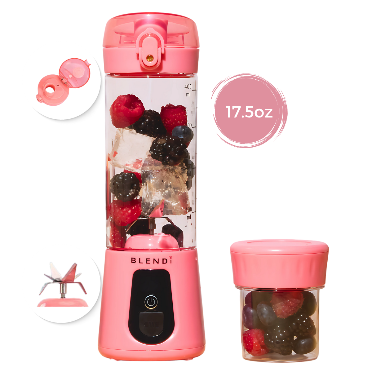 BLENDi Pro+ Ice Crushing Portable Blender, 17 oz USB-C