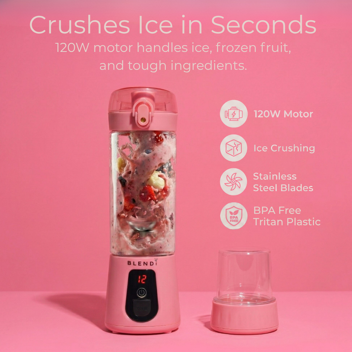 BLENDi Pro+ Ice Crushing Portable Blender, 17 oz USB-C