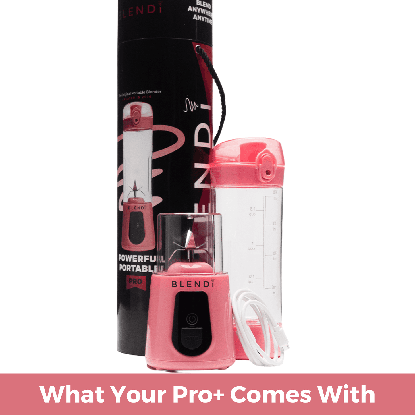 BLENDi Pro+ Ice Crushing Portable Blender, 17 oz USB-C