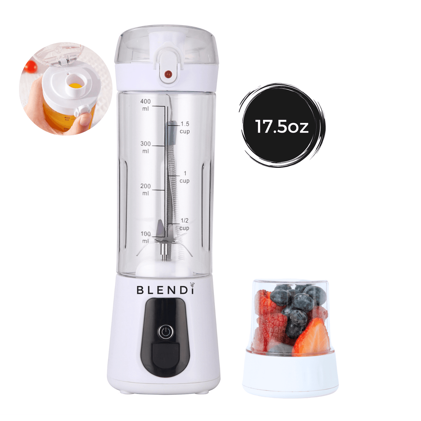 BLENDi Pro+ Ice Crushing Portable Blender, 17 oz USB-C