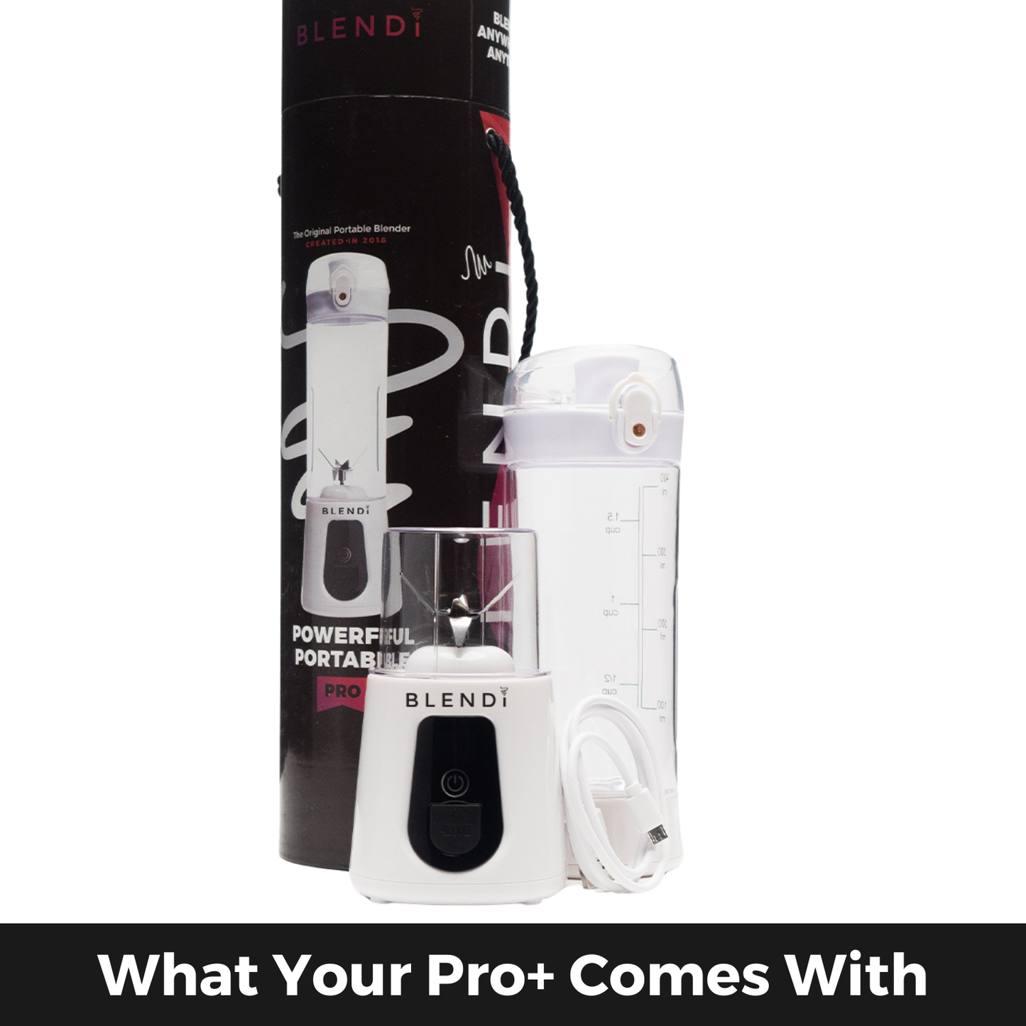 BLENDi USA Pro+ Ice Crushing Portable Blender, USB-C