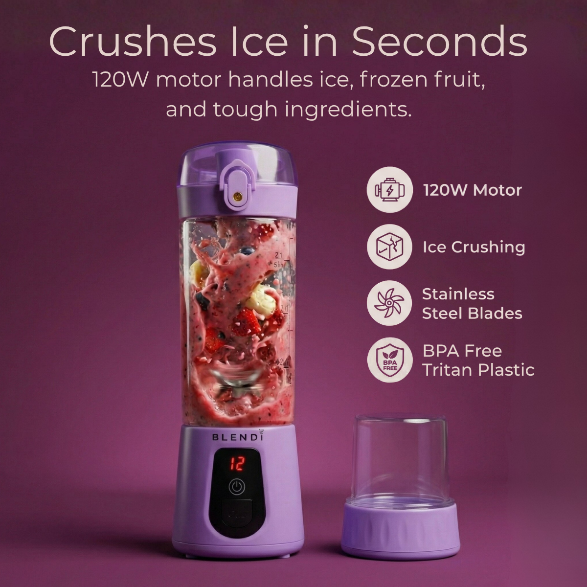 BLENDi Pro+ Ice Crushing Portable Blender, 17 oz USB-C