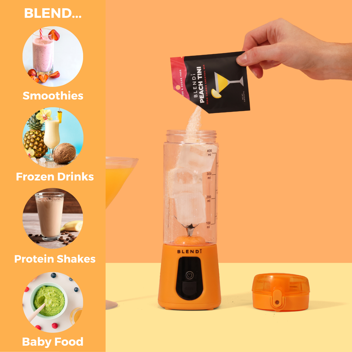 BLENDi Pro+ Ice Crushing Portable Blender, 17 oz USB-C
