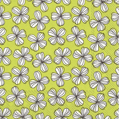 Dinner Napkin, Green Graphic Flower 20Pk - Abbott