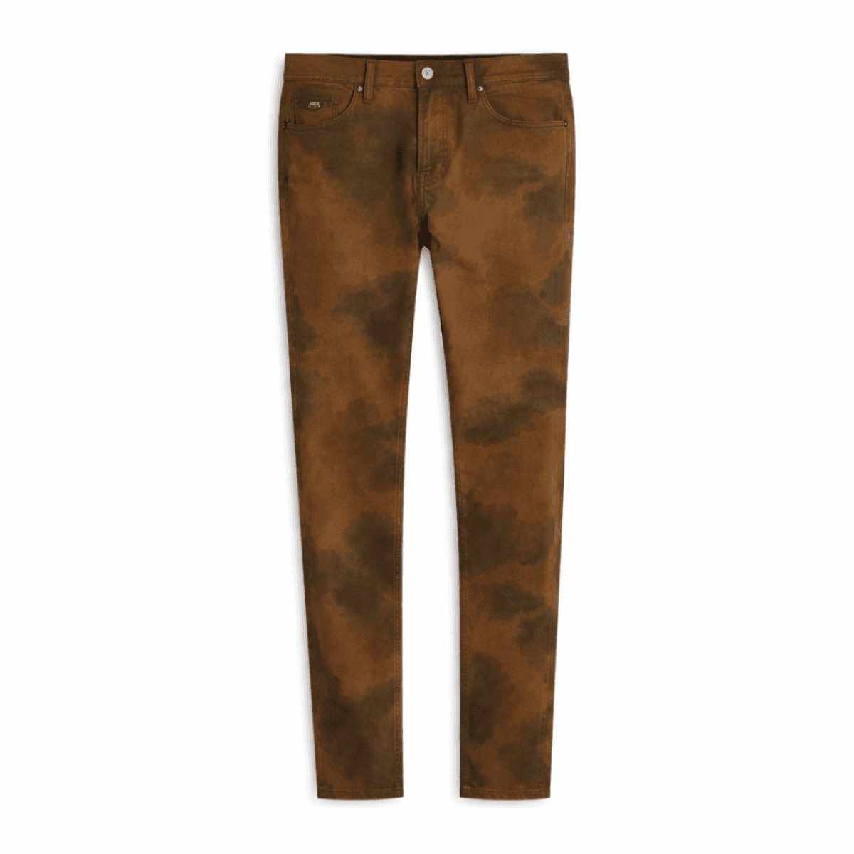 Brown, AG jeans on a white background