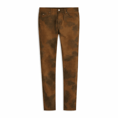 Brown, AG jeans on a white background