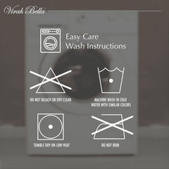 Washing machine with easy care wash instructions displayed on a blurred background