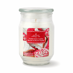 Vanilla Butter Cookies scented jar candle in glass jar with lid
