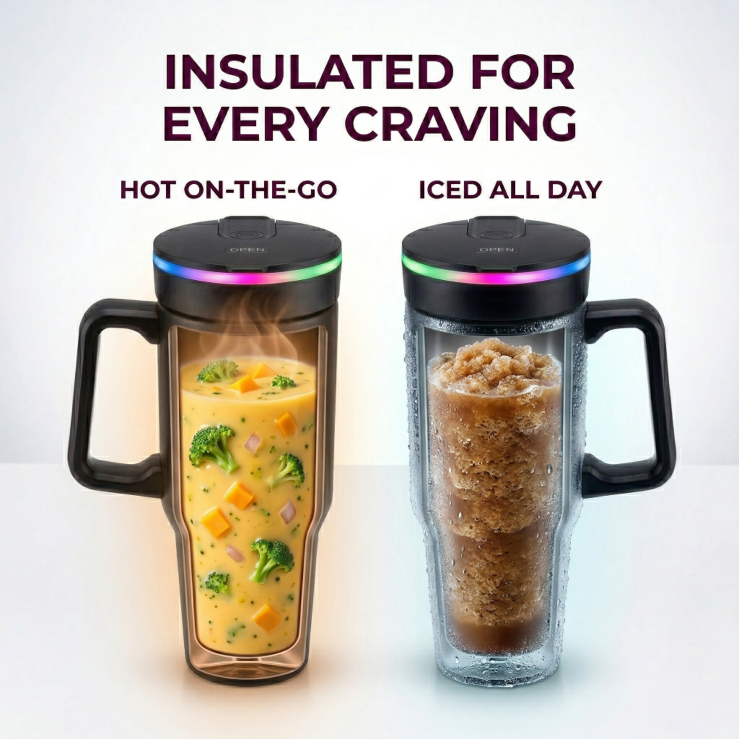 BLENDi Steel Insulated Portable Blender, 21 oz USB-C