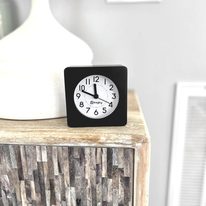 Bagby CLASSIC Reloj Despertador Silencioso de Madera