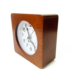 Bagby CLASSIC Reloj Despertador Silencioso de Madera
