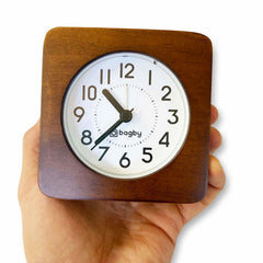 Bagby CLASSIC Reloj Despertador Silencioso de Madera