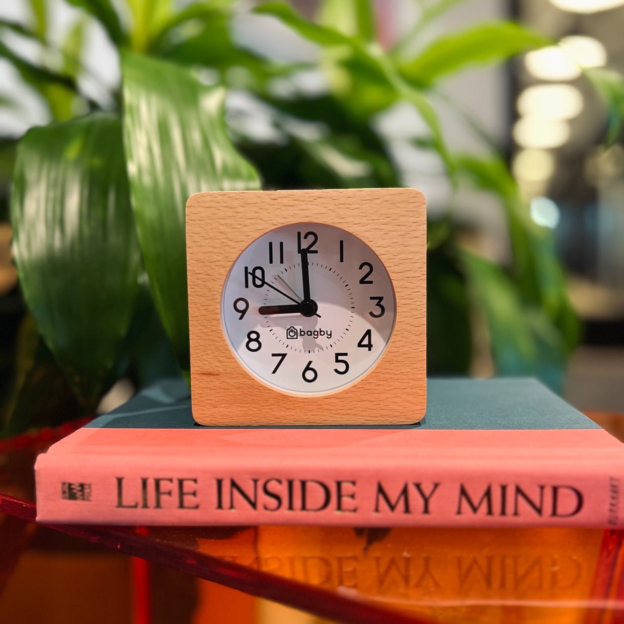 Bagby CLASSIC Reloj Despertador Silencioso de Madera