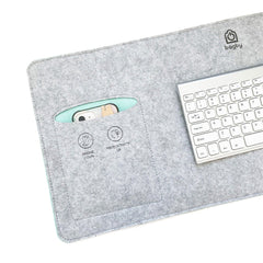 Alfombrilla de escritorio Bagby MAT con bolsillo para teléfono, 69,85 x 30 cm.