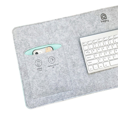 Bagby MAT Desk Pad With Phone Pocket, 27.5 x 11.8 in.