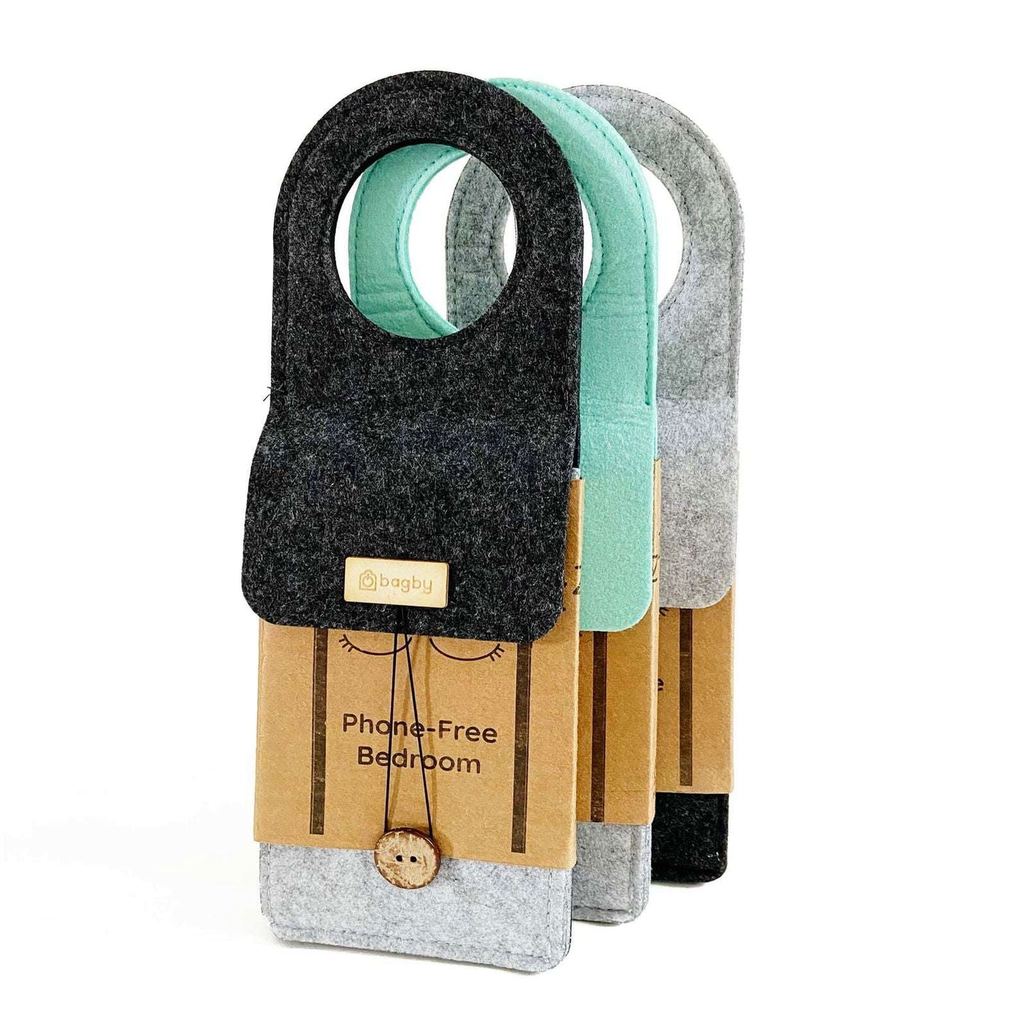 Felt sleeping phone holder with phone