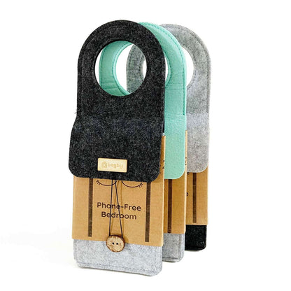 Felt sleeping phone holder with phone