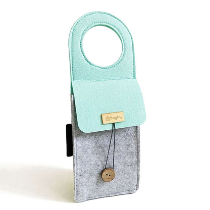 Bagby sleeping phone case with phone on a desk