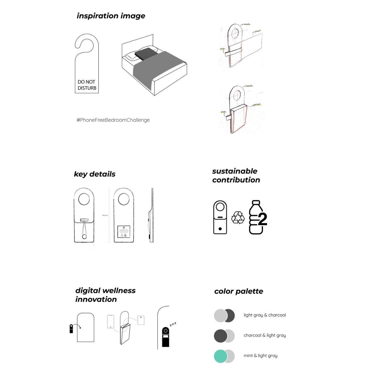 Design sketch for phone holder