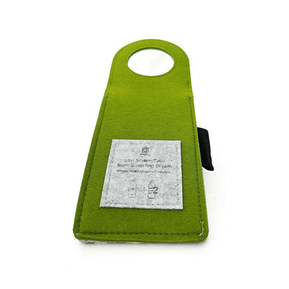 Green phone holder with sleeping bag design for mobile accessories