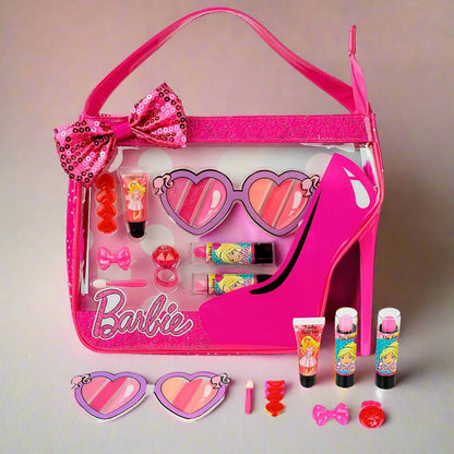 Barbie Sweet Girl Cosmetic Tote, 8 Piece - Markwins International