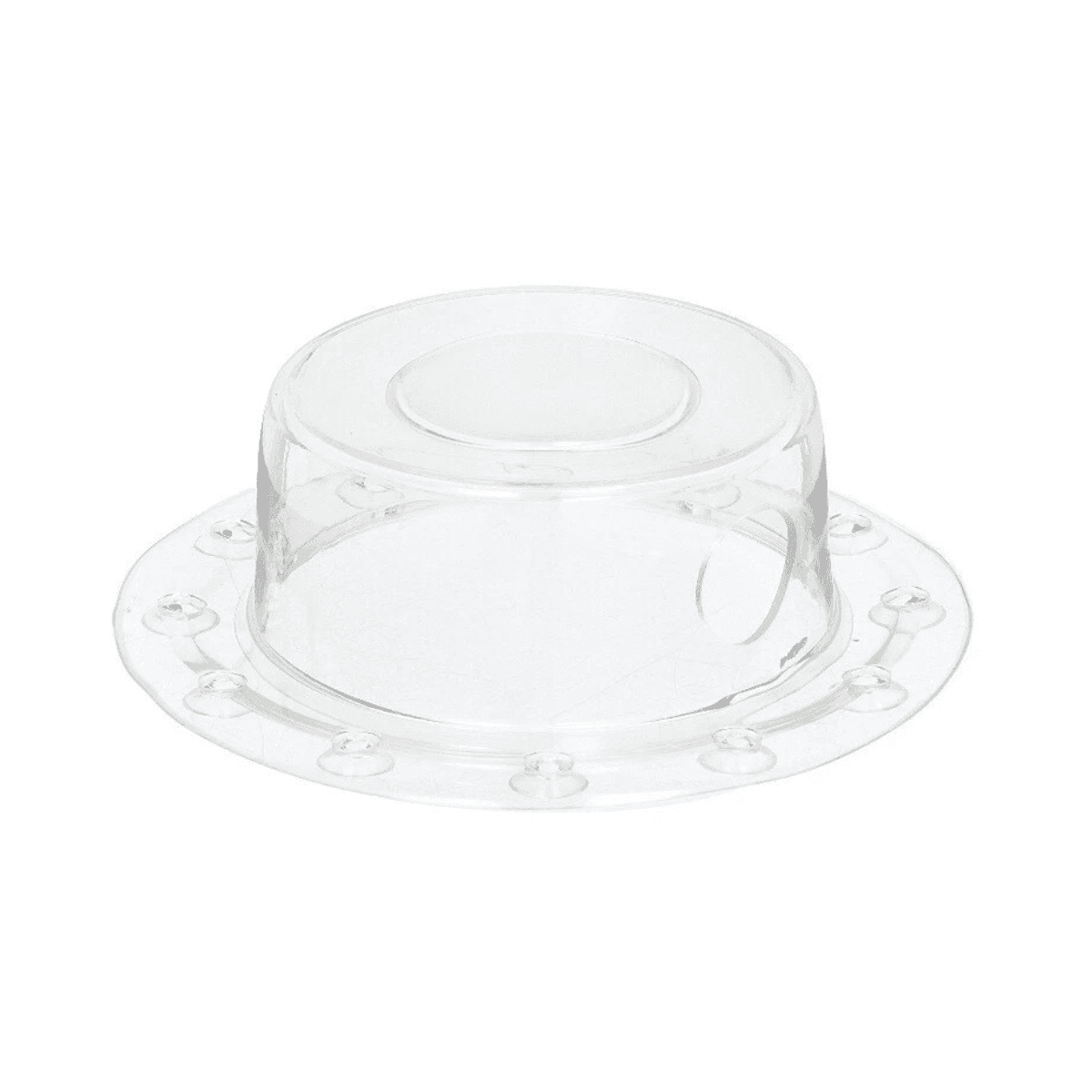 Clear bathtub overflow drain cover