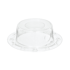 Clear bathtub overflow drain cover