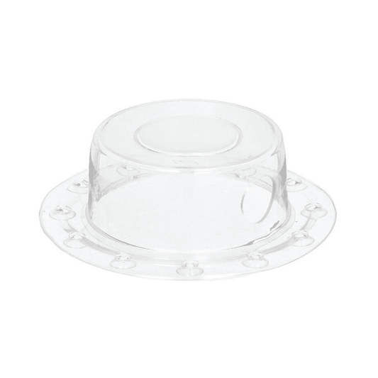 Clear bathtub overflow drain cover
