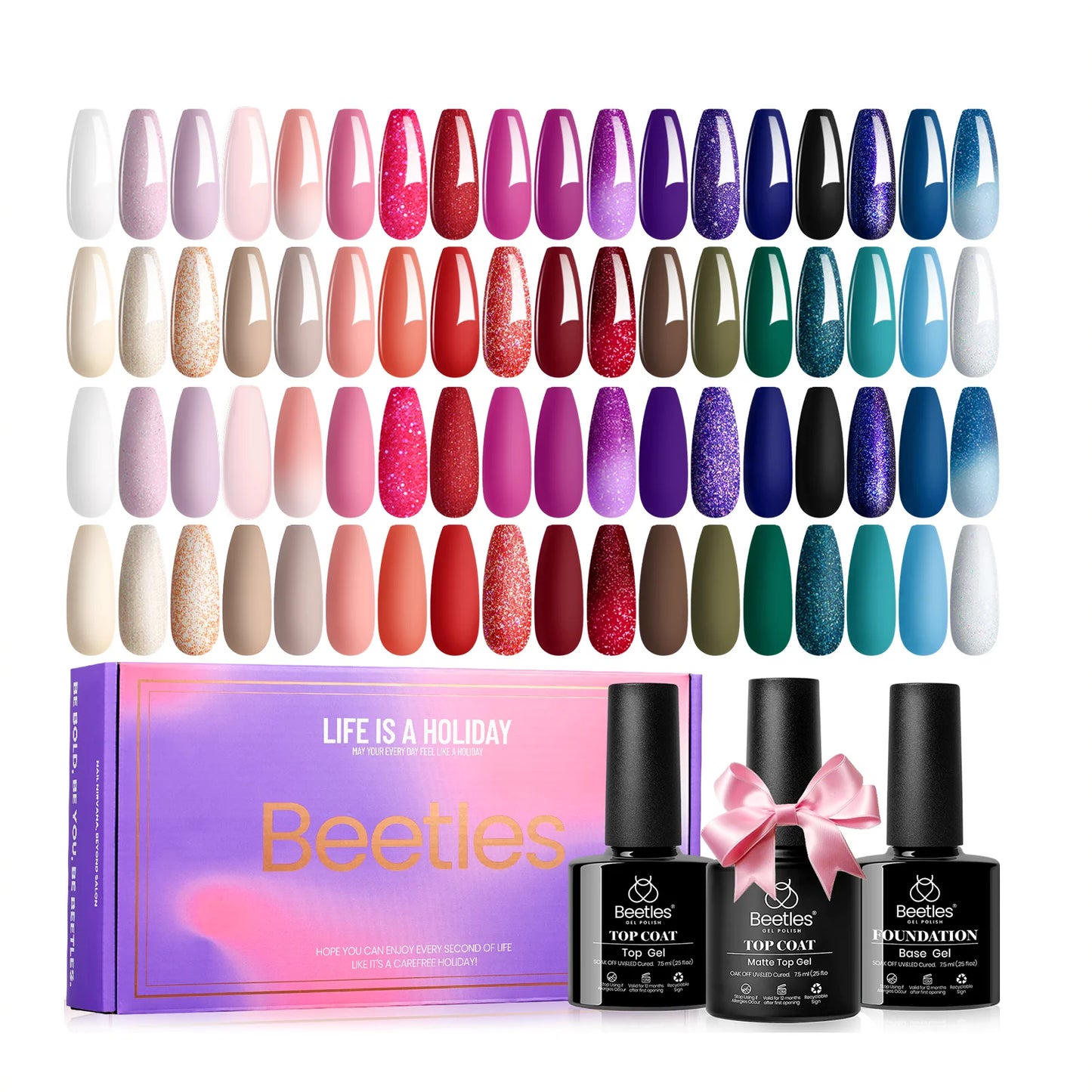 Beetles Gel Nail Polish Set 36 Colors, Winter Gift Set