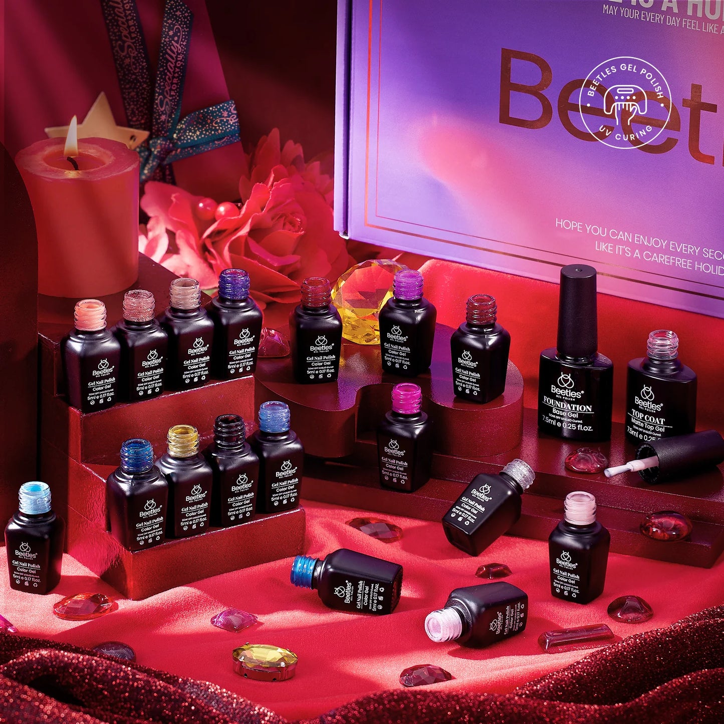 Beetles Gel Nail Polish Set 36 Colors, Winter Gift Set