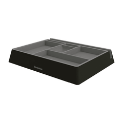 Multi-device charging station and organizer from Brookstone on a white background. 