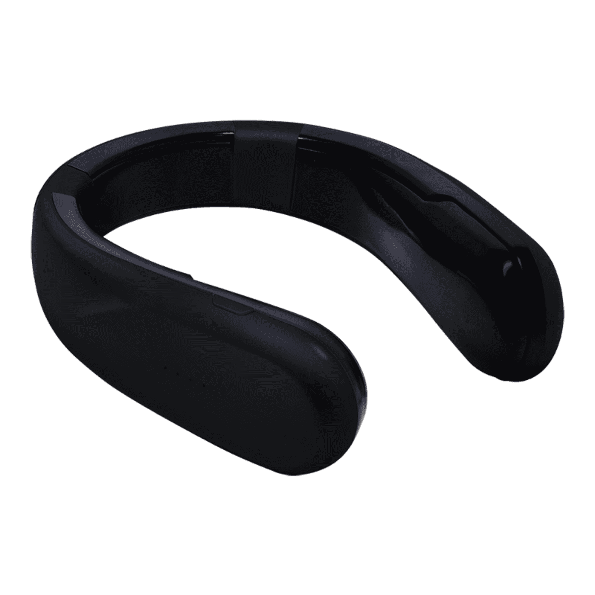 Black wearable neck heater for outdoor use