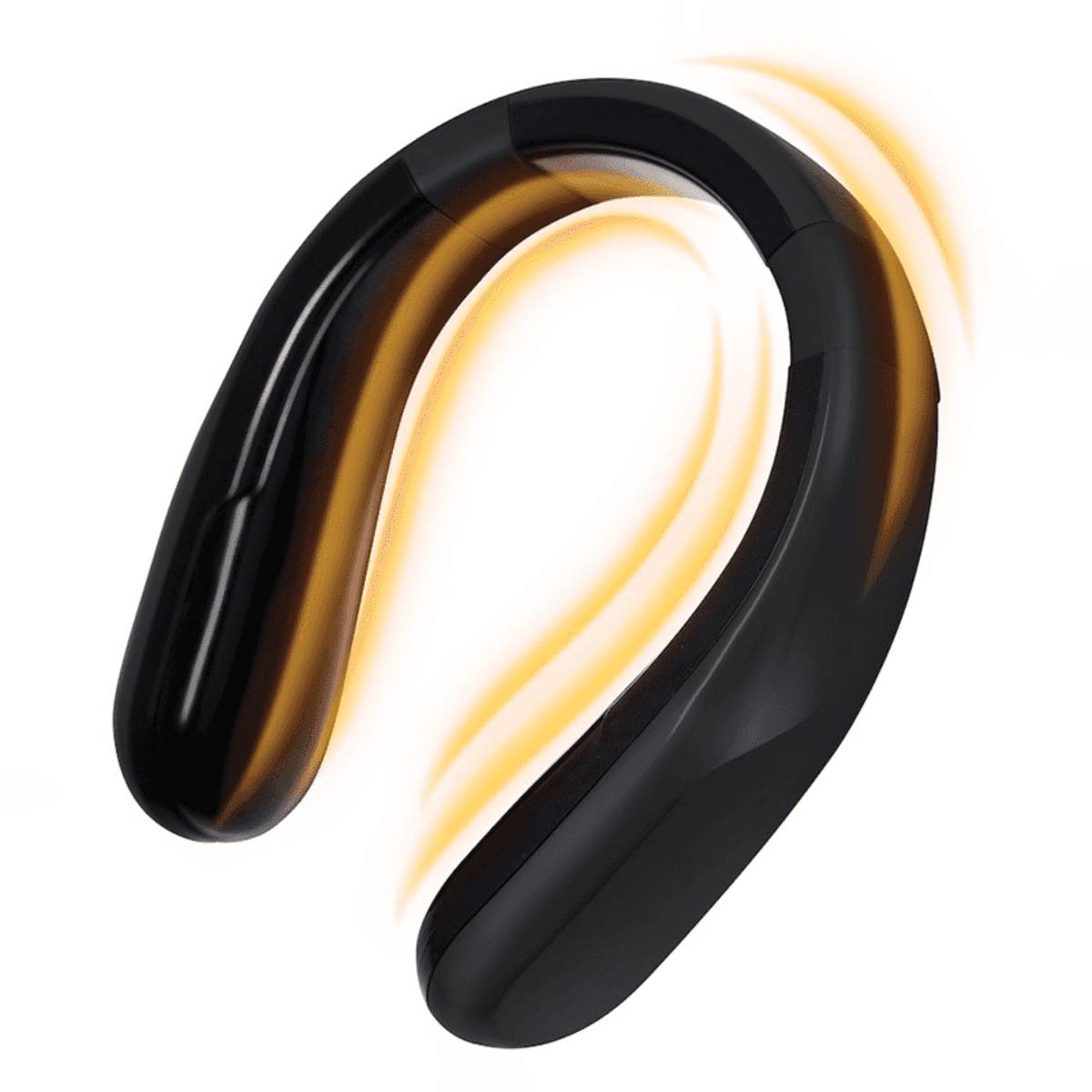 Black LED-lit wearable neck heater with heat levels