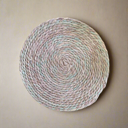Round Charger, Woven Cattail Grass - DSC