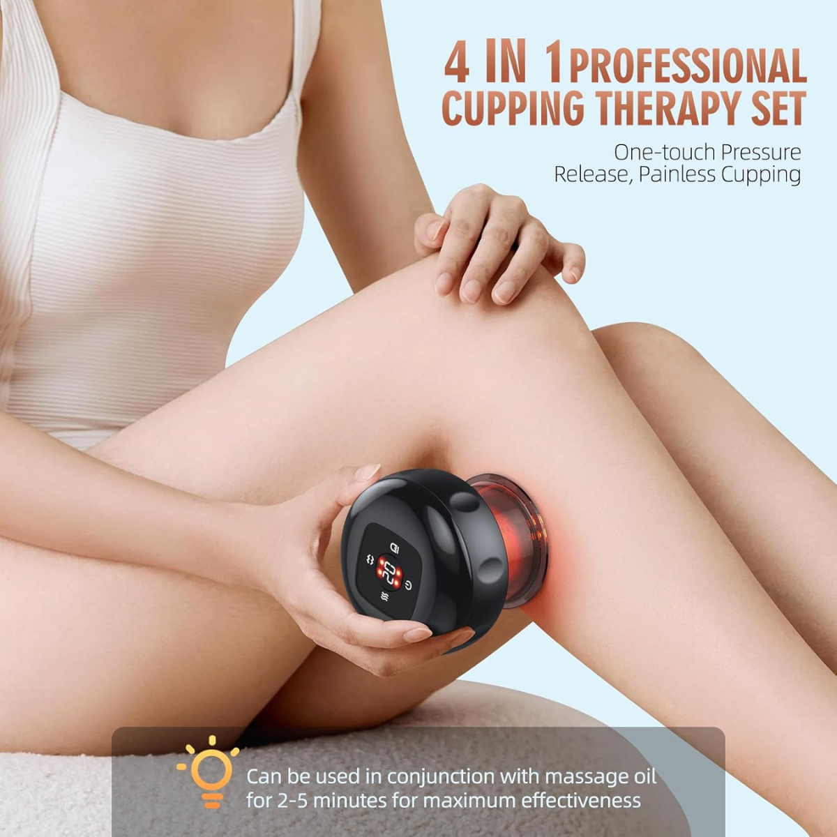 4 in 1 Professional Cupping Therapy Set, Portable Electric - DUKUANGGT - I Spy Deals