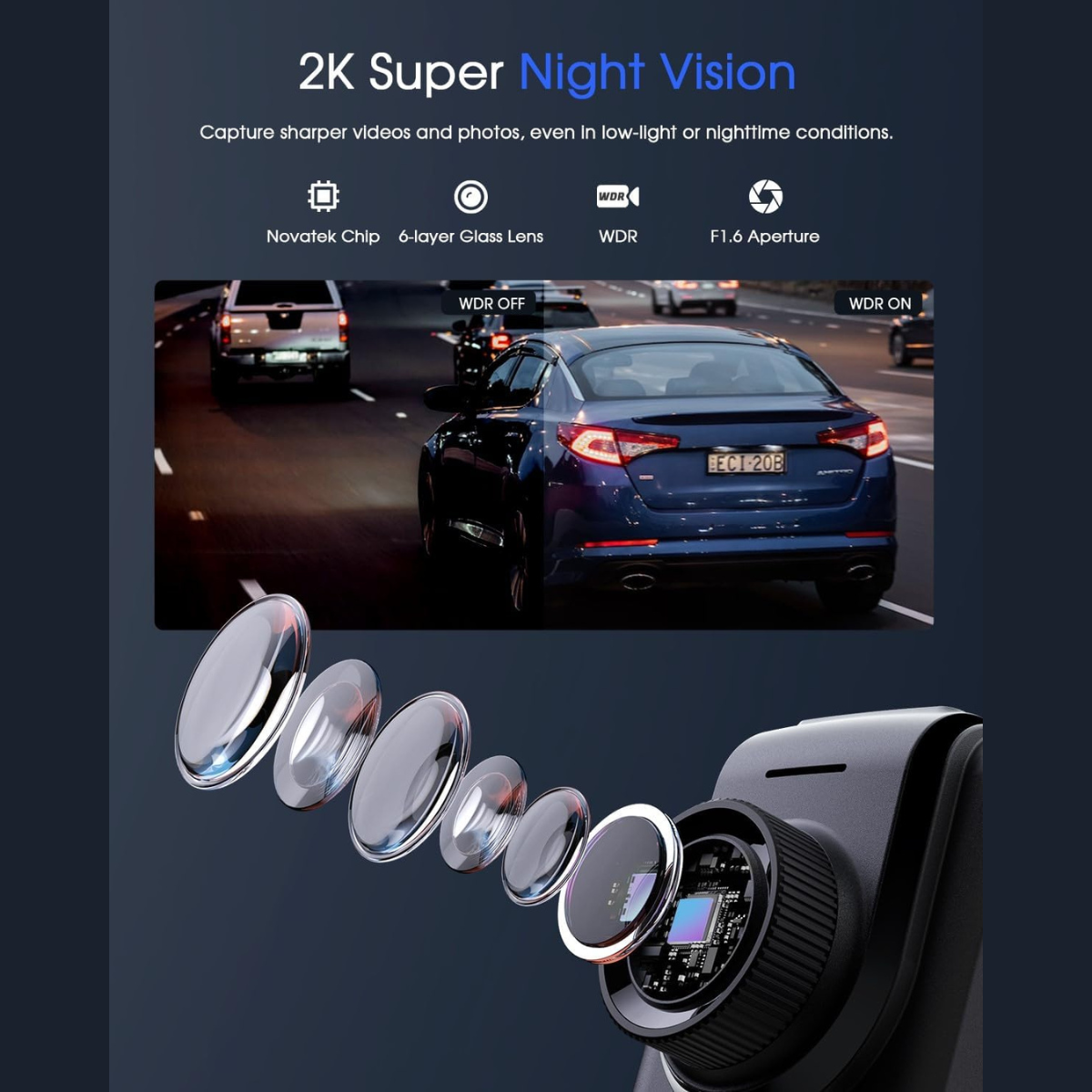 Dash Cam, WiFi 2k Loop Recording - Avylet - I Spy Deals