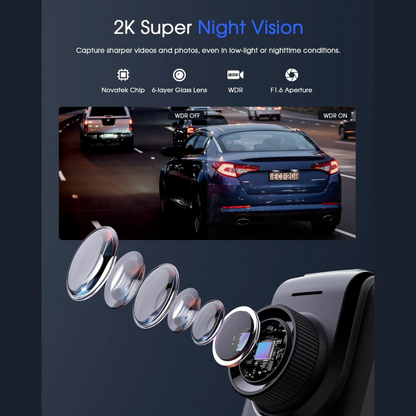 Dash Cam, WiFi 2k Loop Recording - Avylet - I Spy Deals