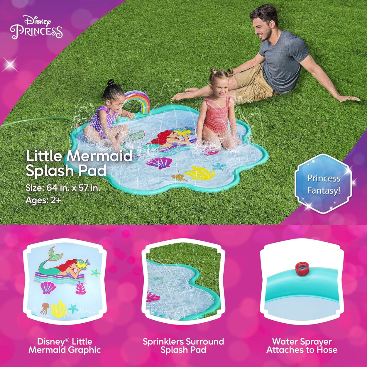 Disney Princess Splash Pad, Little Mermaid - Bestway