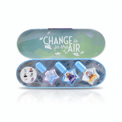 Frozen nail polish with stickers and themed tin for kids